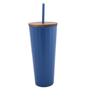 Blue Plastic Textured Tumbler